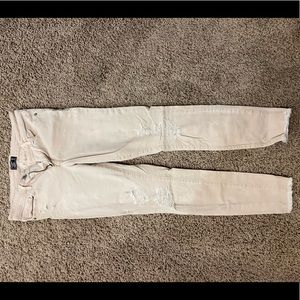 A&F cropped, low rise, distressed jegging
